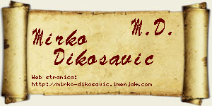 Mirko Dikosavić vizit kartica